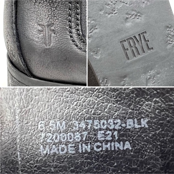Frye Mallory Chelsea Ankle Boots Black Nubuck Leather Distressed Size 6.5 EUC - Picture 8 of 10